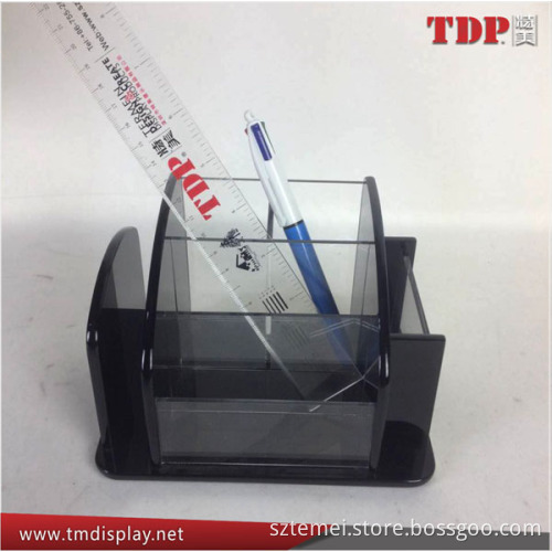 Office handmade table acrylic pen container with business card holder